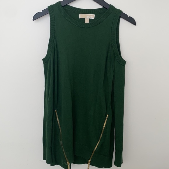 Michael Kors Cold Shoulder Side Zip Sweater - Picture 9 of 10